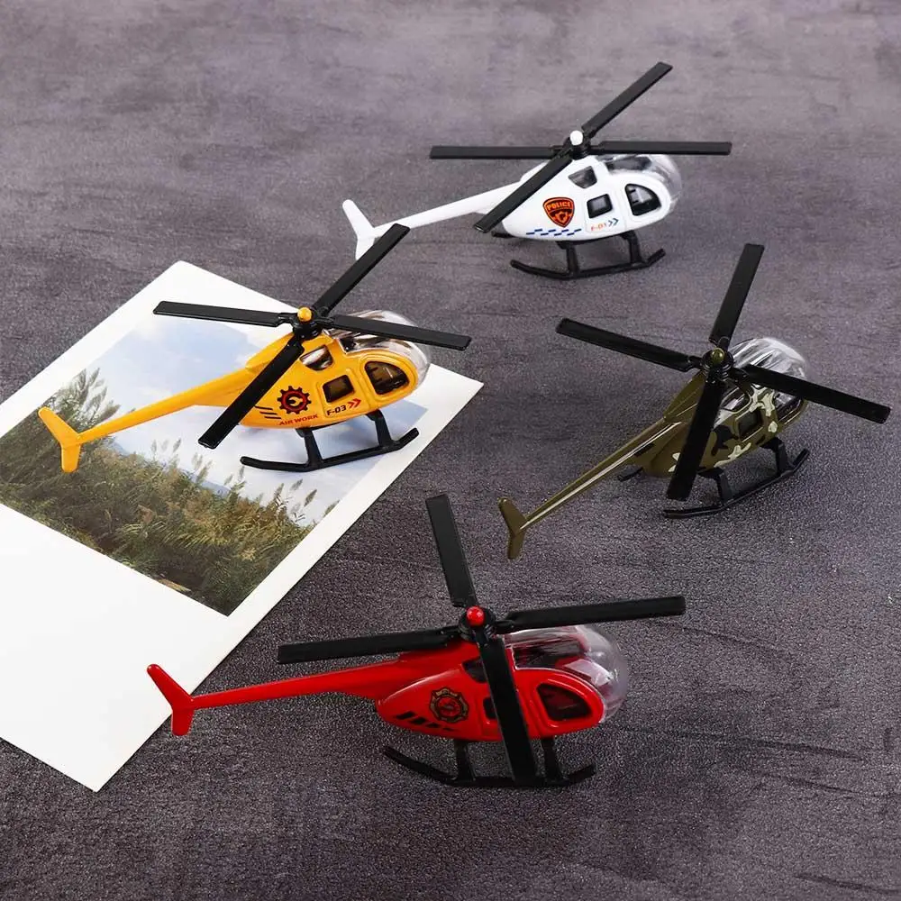 1PC New Childrens Helicopter Toy Alloy Airplane Model Ornaments Boy Toy Taxiing Simulation Helicopter Christmas Gift