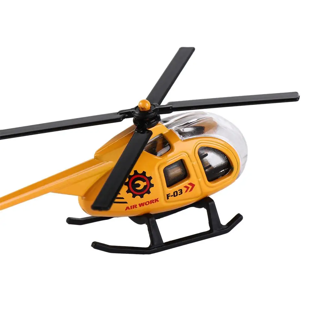 1PC New Childrens Helicopter Toy Alloy Airplane Model Ornaments Boy Toy Taxiing Simulation Helicopter Christmas Gift