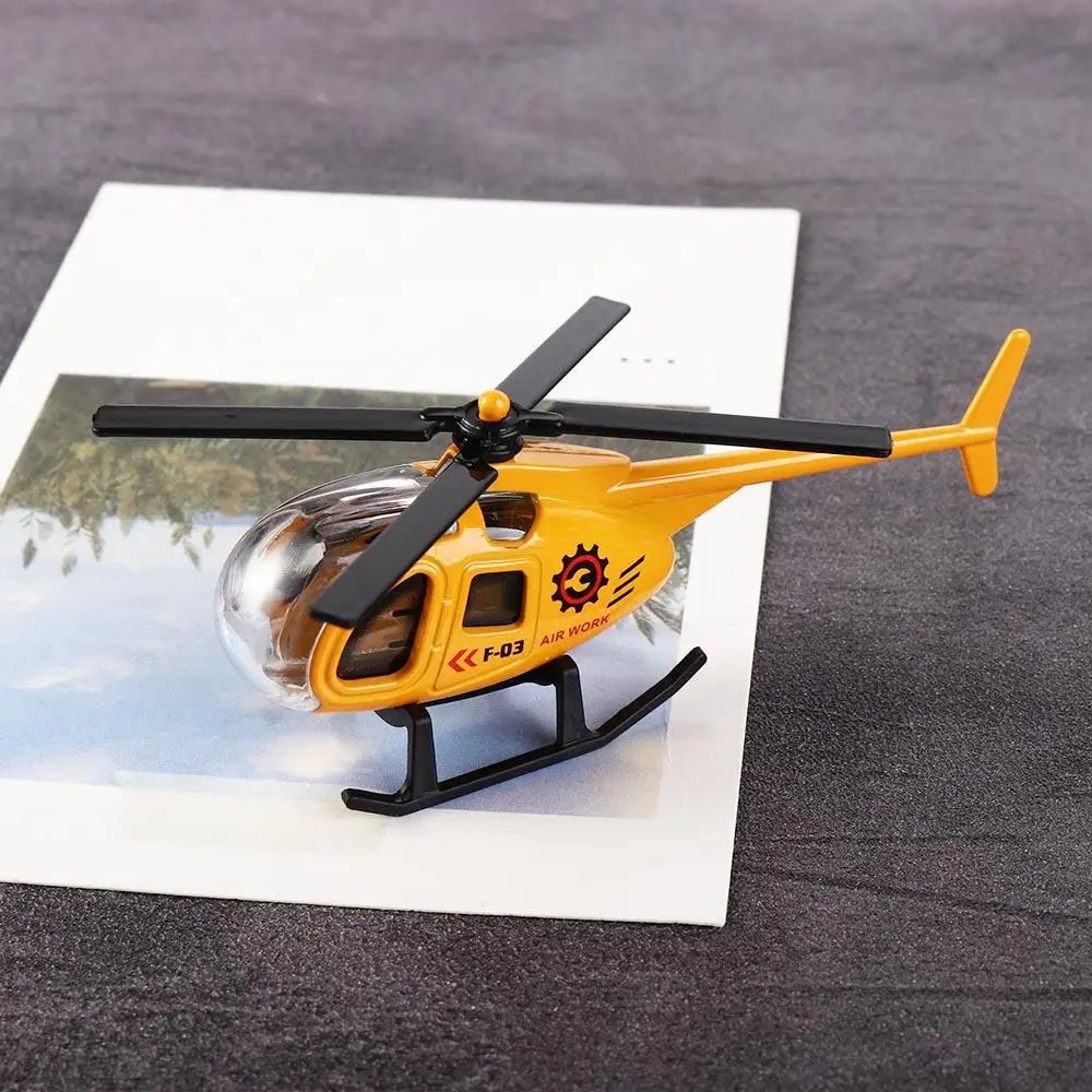 1PC New Childrens Helicopter Toy Alloy Airplane Model Ornaments Boy Toy Taxiing Simulation Helicopter Christmas Gift