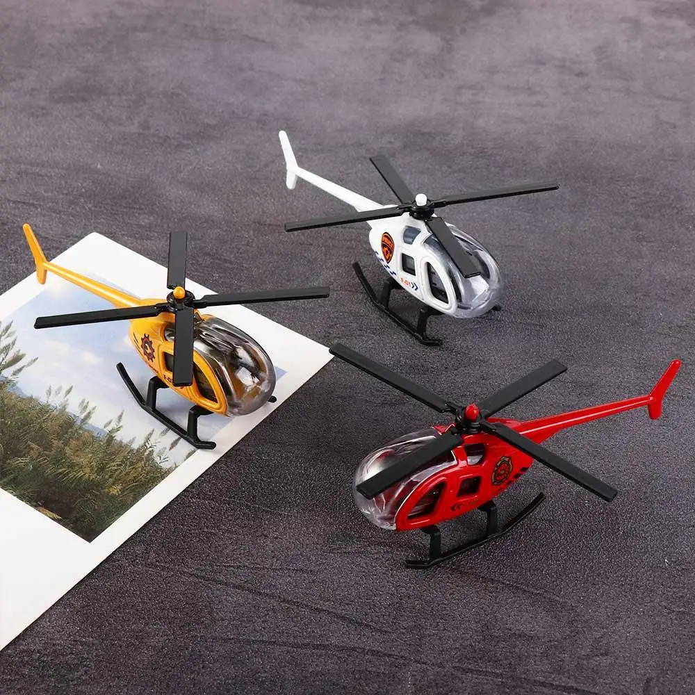 1PC New Childrens Helicopter Toy Alloy Airplane Model Ornaments Boy Toy Taxiing Simulation Helicopter Christmas Gift