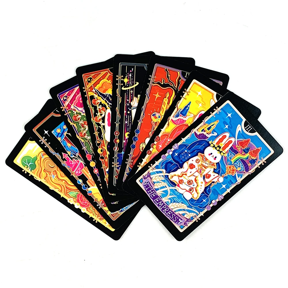 New Tarot Deck 78pcs Cute Rabbit-themed Tarot Cards,Meditation & Divination & Collection Cards,Halloween and Christmas Gifts