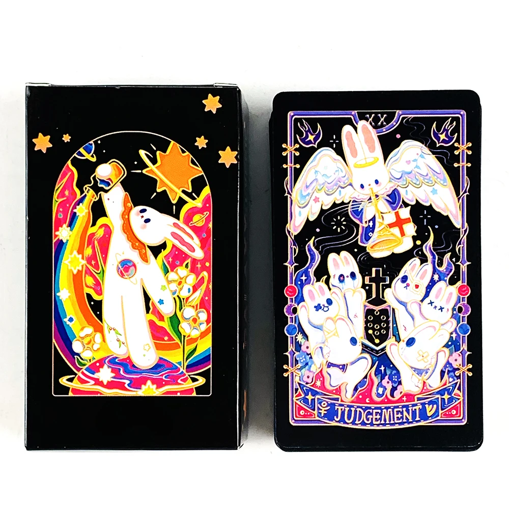 New Tarot Deck 78pcs Cute Rabbit-themed Tarot Cards,Meditation & Divination & Collection Cards,Halloween and Christmas Gifts