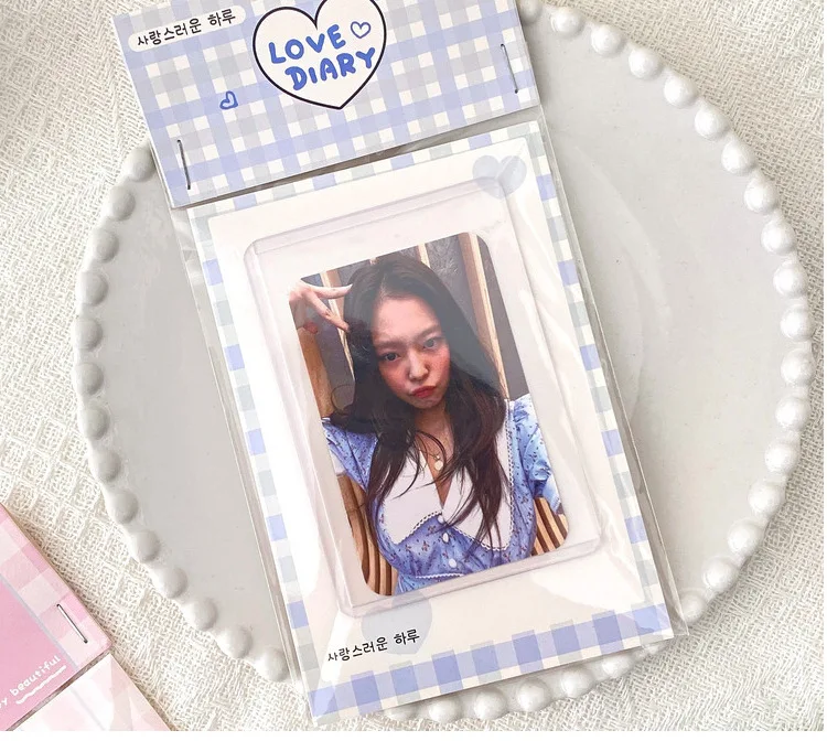 10set Kawaii Kpop Photocard Holder Photo Card Collection Bag DIY Accessories Christmas Packing Bag School Stationery