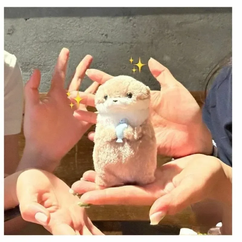 New 11cm Otter Doll Cute Little Otter Little Animal Plush Toy Cute Internet Red Wind Mini Doll Table Decoration Christmas Gift