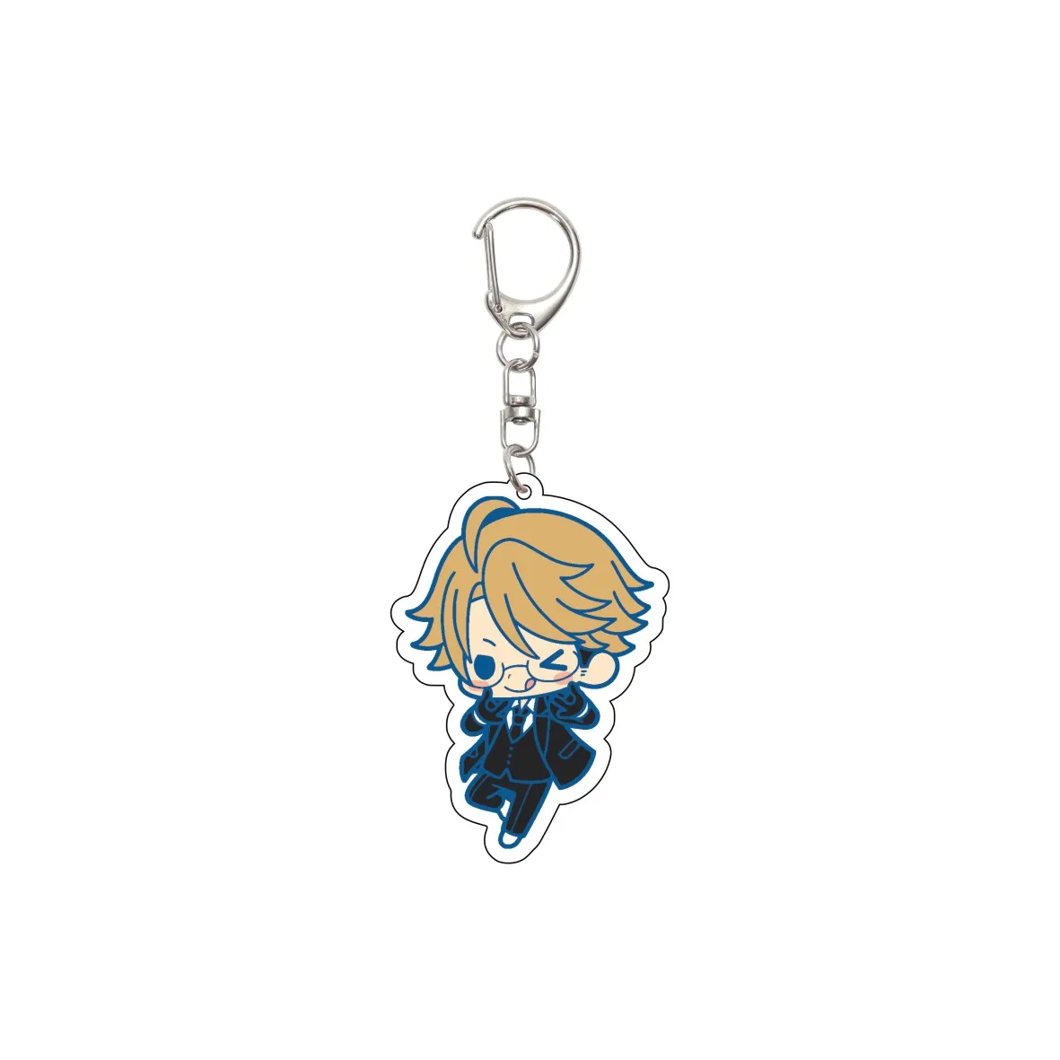 55MM Anime Keychain Ciel Phantomhive/Sebastian Michaelis/Baldroy Key Chain Acrylic Model Plate Christmas Gifts