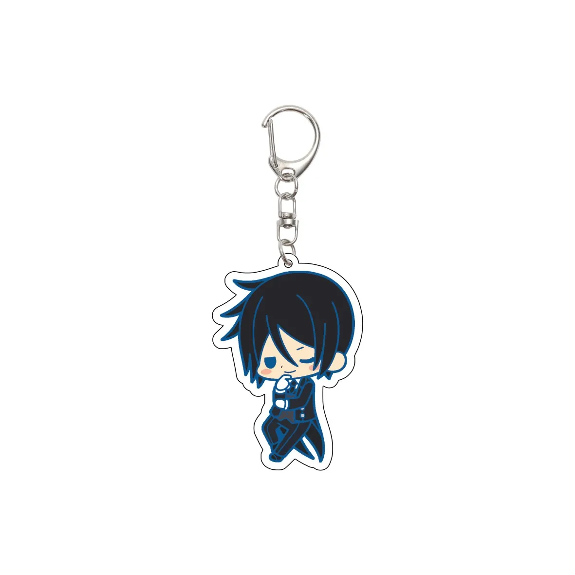 55MM Anime Keychain Ciel Phantomhive/Sebastian Michaelis/Baldroy Key Chain Acrylic Model Plate Christmas Gifts