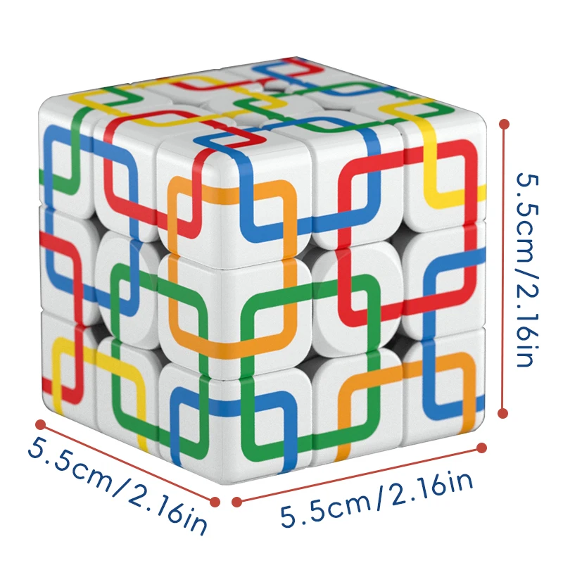 Square Grid Speed Cube, 3x3 Speed Cube Puzzle Cube, 3x3x3 Puzzle, Ideal Cube Puzzle Toy for Kids and Adults, Christmas/Birthday