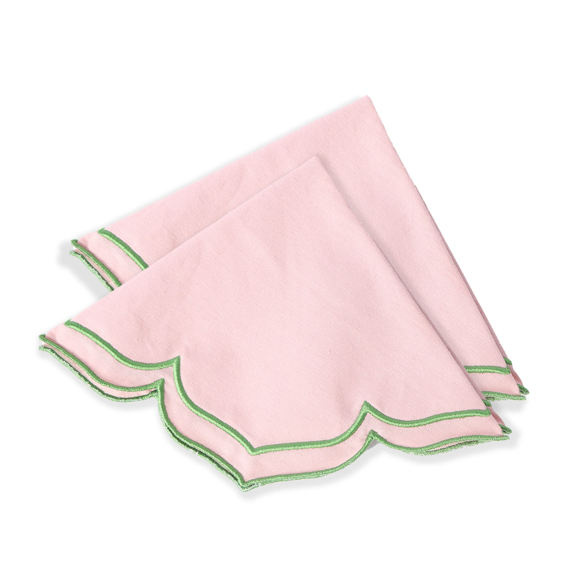 Lotus Shaped Embroidered Edge Napkins 4pcs/set Thickened Pure Cotton Breathable Placemats for Weddings Christmas Daily Party