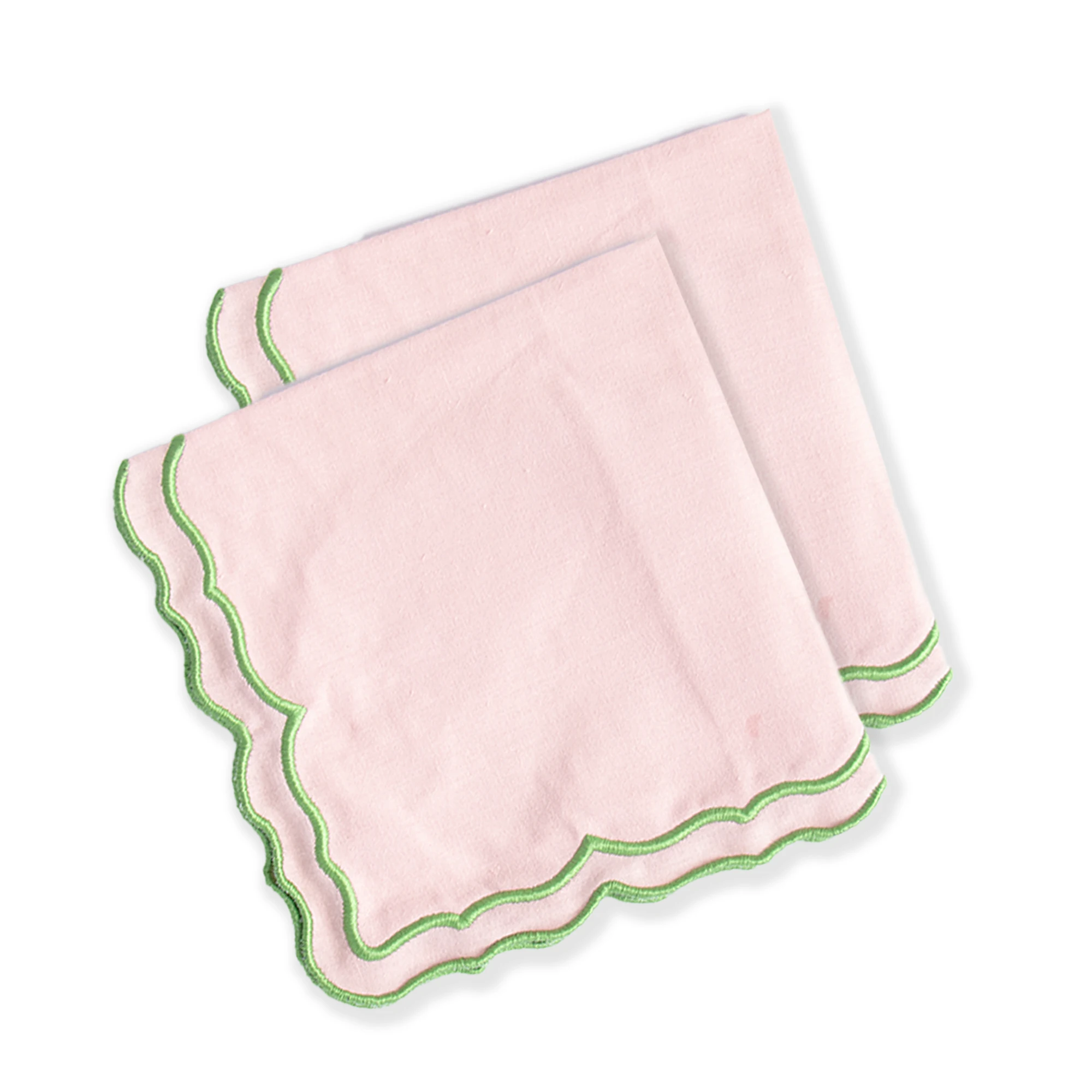 Lotus Shaped Embroidered Edge Napkins 4pcs/set Thickened Pure Cotton Breathable Placemats for Weddings Christmas Daily Party