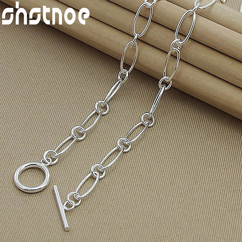 SHSTONE 925 Sterling Silver Multi-Loop Necklace For Women Party Engagement Wedding Fashion Fine Jewelry Birthday Christmas Gift