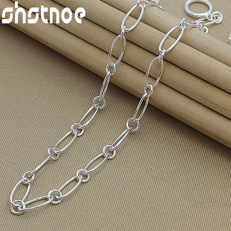 SHSTONE 925 Sterling Silver Multi-Loop Necklace For Women Party Engagement Wedding Fashion Fine Jewelry Birthday Christmas Gift