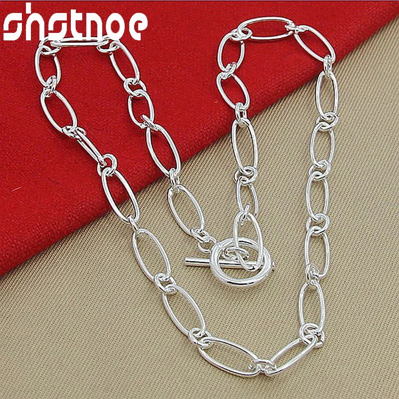 SHSTONE 925 Sterling Silver Multi-Loop Necklace For Women Party Engagement Wedding Fashion Fine Jewelry Birthday Christmas Gift