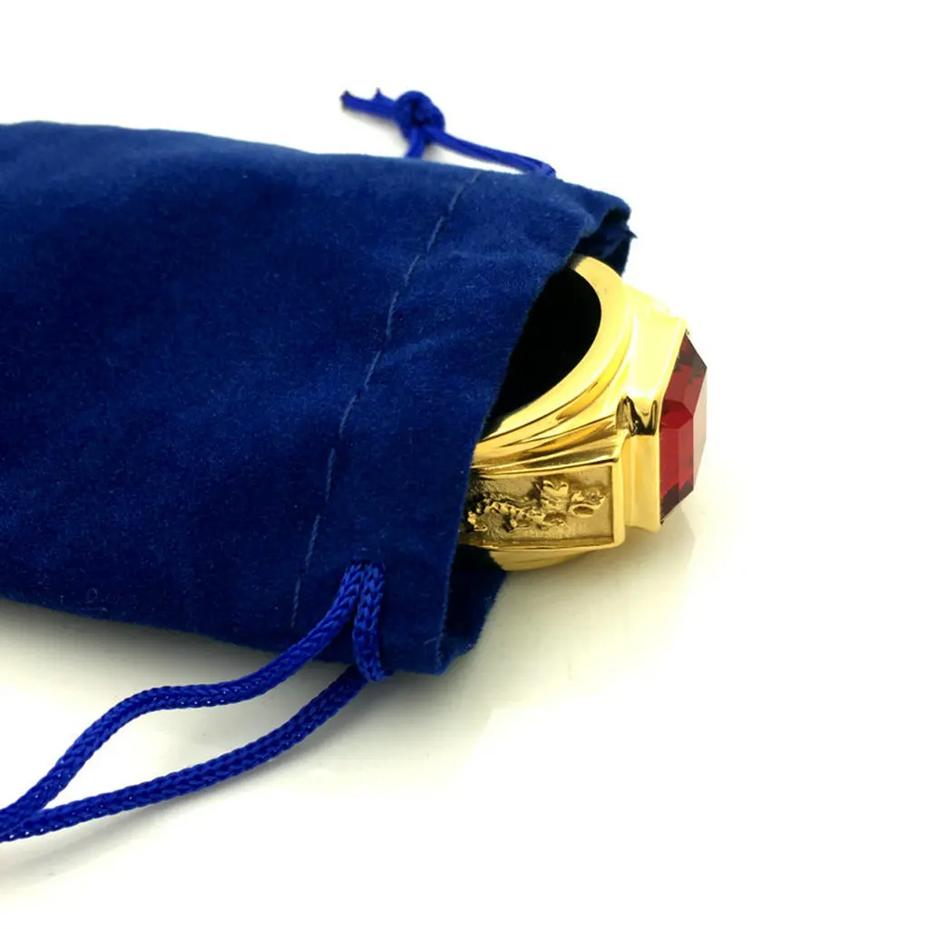 50 Pieces Blue Velvet Drawstring Jewelry Storage Pouch Gift Bags Candy Pouch Christmas Wedding Party Favor Wholesale 5x7cm