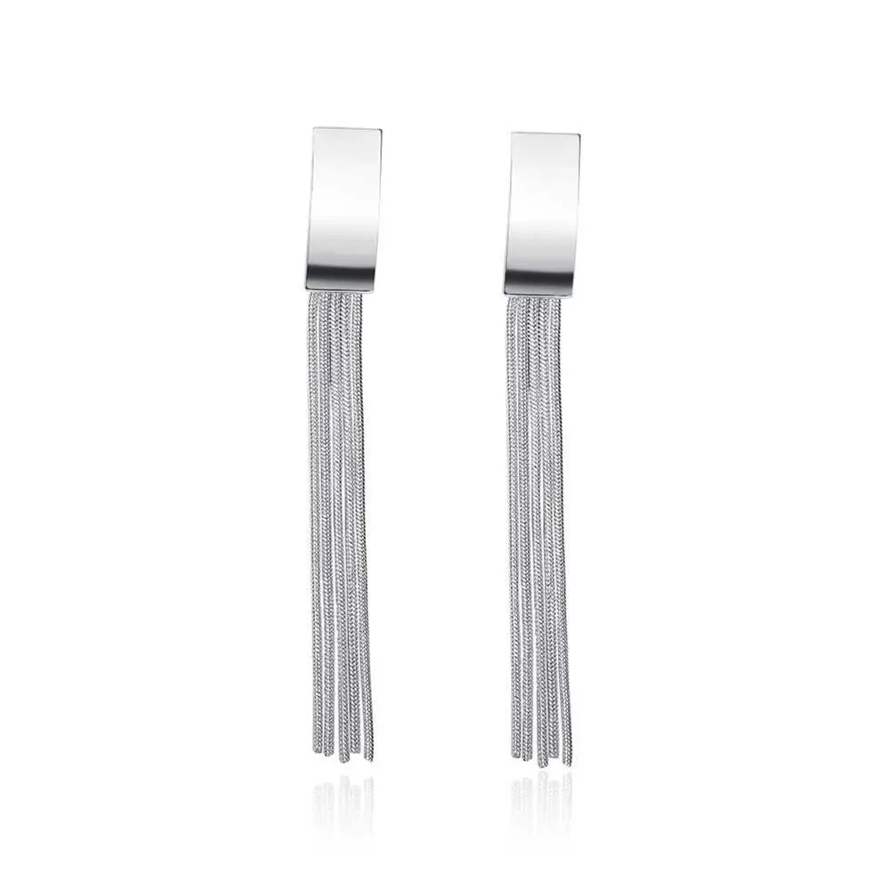 925 Sterling Silver Earrings temperament Women Creativity tassel Ear studs Christmas Gifts Street all-match Jewelry