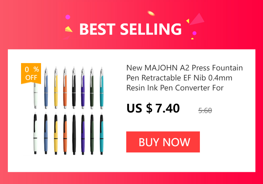 Moonman A2 Press Fountain Pen Retractable EF Nib 0.4mm Resin Ink Pen Converter For Writing Christmas Gift Lighter Than A1