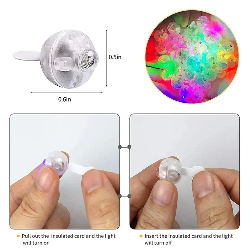 10/30Pcs LED Balloon Light Tiny Mini Round Ball Lamp For Bar Lantern Christmas Wedding Party Decorations Luminous Toy
