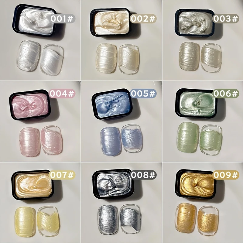 9 Colors Pearl Gloss Solid Nail Polish New Popular Pat-Pat Gel Nail Polish Semi-Permanent Nail Art Soak off UV LED Gel Christmas