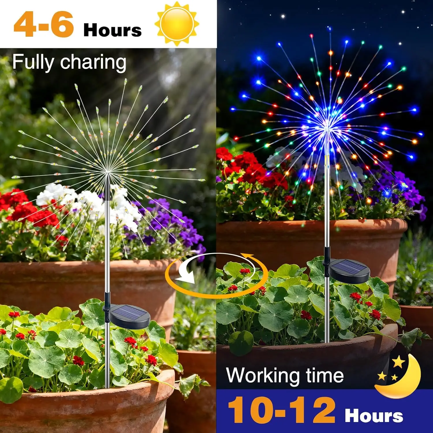 Solar Garden Lights 460LED Firework Lights Fairy Light Suitable for Courtyard Party Outdoor Decorative Garden Lights Christmas