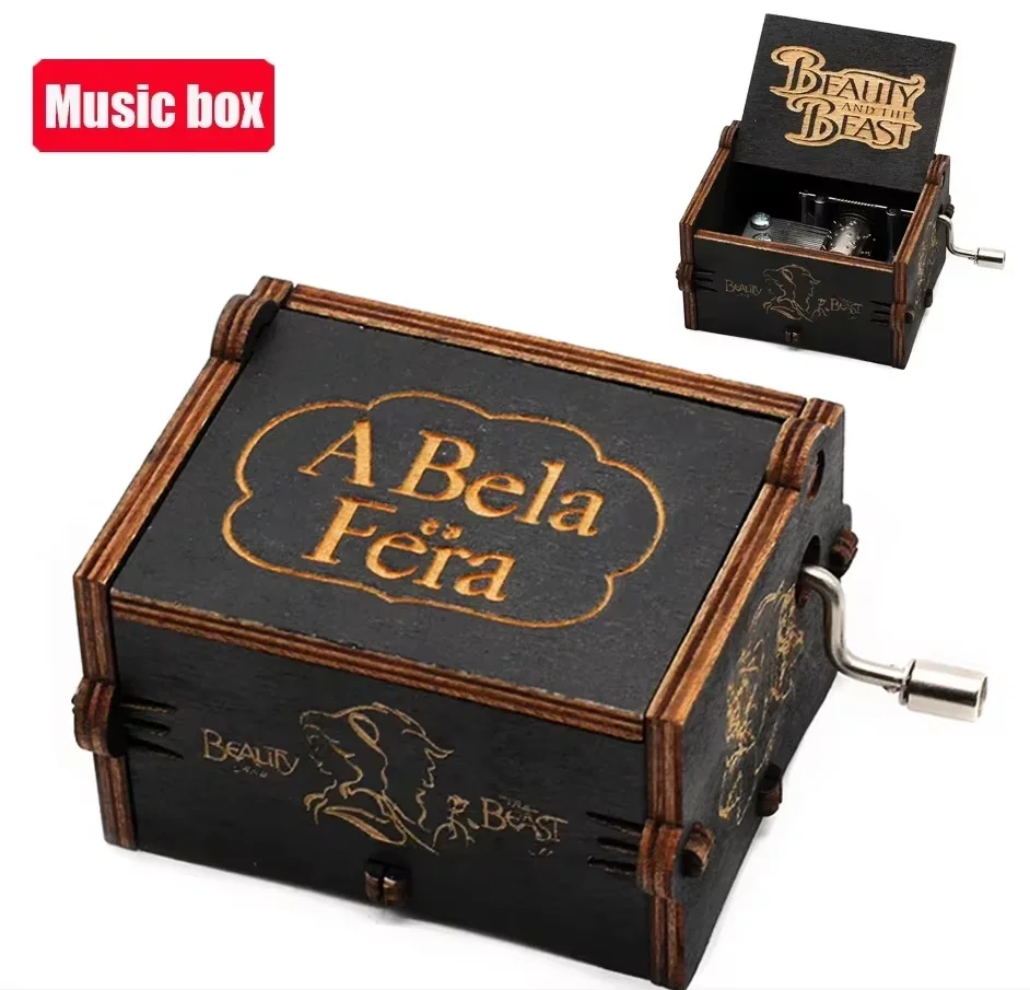 2026 HOT Commemorative Music Box Hand Crank Holiday Gift Christmas Gift Wooden Simpson Music Box Pink Panther Music Box