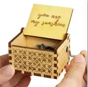 2026 HOT Commemorative Music Box Hand Crank Holiday Gift Christmas Gift Wooden Simpson Music Box Pink Panther Music Box