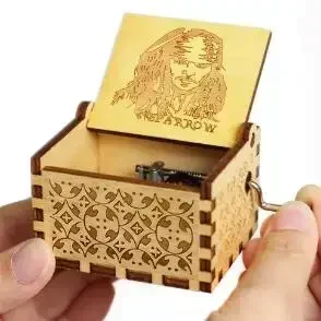 2026 HOT Commemorative Music Box Hand Crank Holiday Gift Christmas Gift Wooden Simpson Music Box Pink Panther Music Box