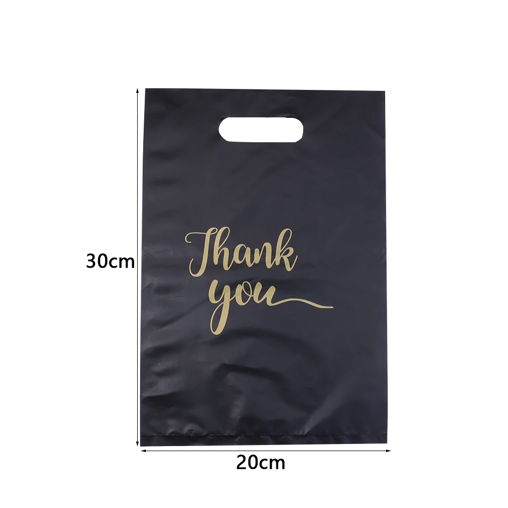 20pcs/lot Thank You Bags Durable Plastic Handle Shopping Bags For Wedding Christmas Birthday Party Gifts Candy Cookie Packaging