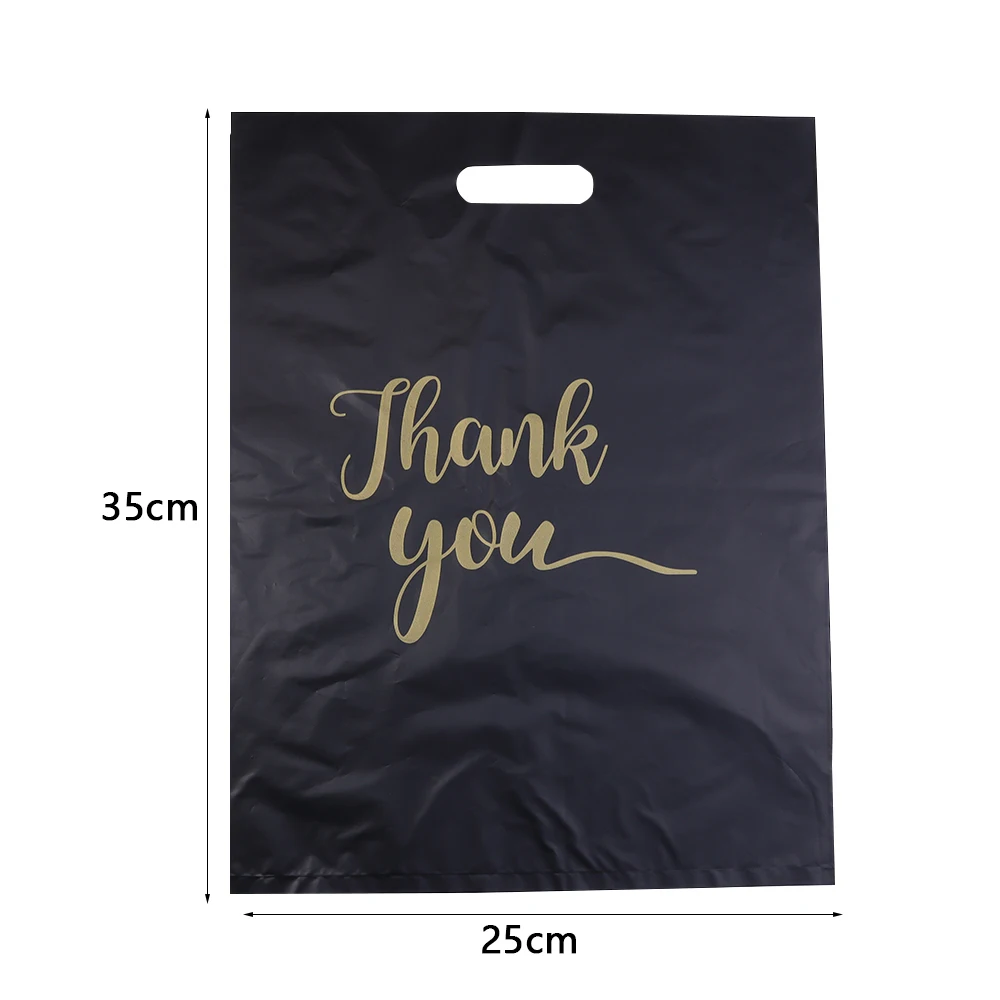 20pcs/lot Thank You Bags Durable Plastic Handle Shopping Bags For Wedding Christmas Birthday Party Gifts Candy Cookie Packaging