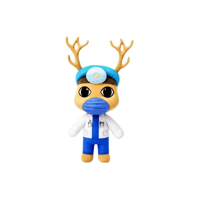 Horror Animal Hospital Plush Toy Blue Dog Soft Stuffed Cartoon Doll Collectible For Adult Fans Home Decoration Christmas Gifts