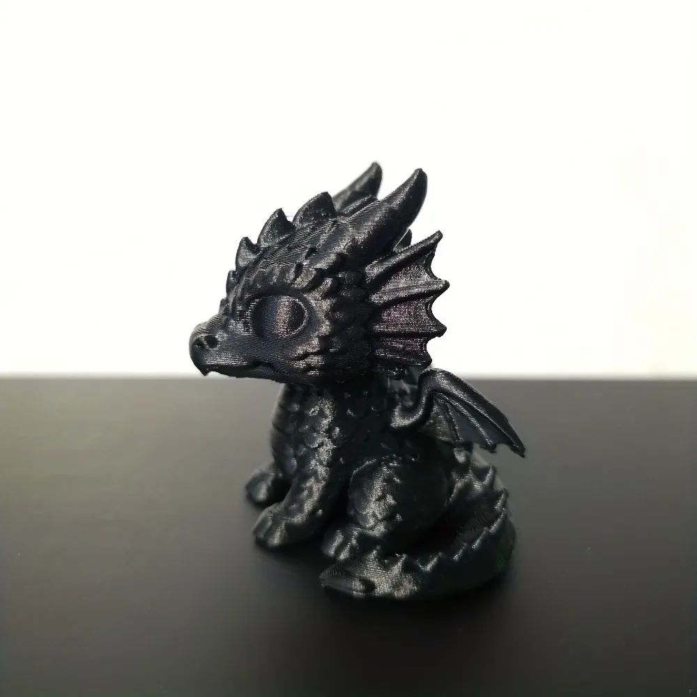 3D Printed Dragon Cub Statue - Mini Dragon Baby Sculpture, Dragon Decorative Ornament, Multifunctional Room Decoration, Desktop Decoration, No Electricity Required, Christmas, Halloween, Easter, Thanksgiving, New Year Decorations, Autumn Home Decor Collectible Statue