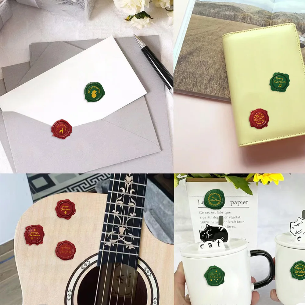 500pcs 1 inch Round Transparent Merry Christmas Stickers Self Adhesive Holiday Stickers For Christmas Decor Wedding Party Cards