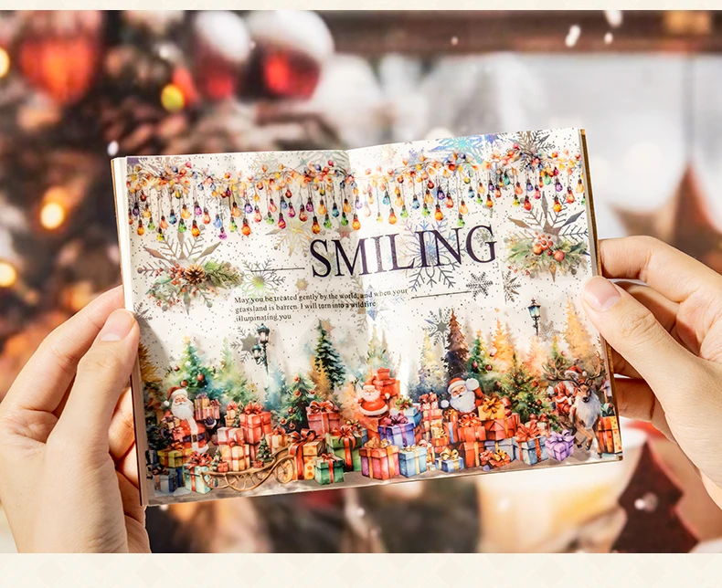 65mm * 2m/roll Christmas Eve Series PET Sticker Creative DIY Handmade Scrapbook Diary Aesthetics Stationery Sticker Masking Tape