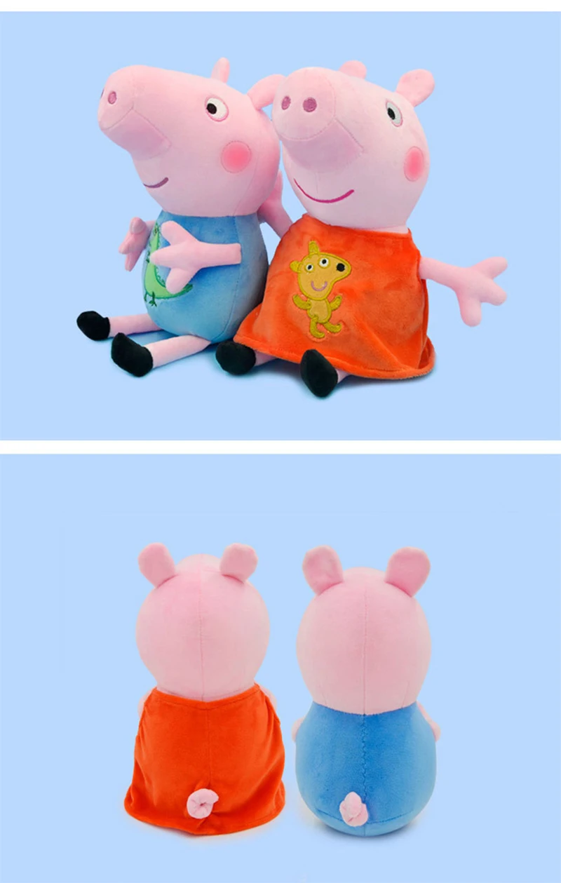 Hot Sale Peppa Pig Plush Dolls 30cm George Cute Cartoon Anime Figure Kawaii Stuffed Plush Toys Decoration Kids Christmas Gifts