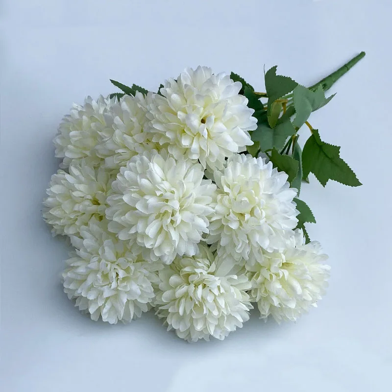Artificial Flower Bouquet Chrysanthemum Wedding Home Christmas Bride Bouquet Craft Scrapbooking Wreath Props Table Party Decor