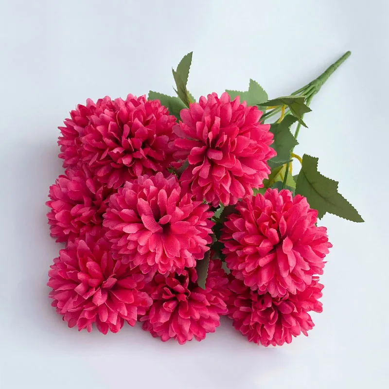 Artificial Flower Bouquet Chrysanthemum Wedding Home Christmas Bride Bouquet Craft Scrapbooking Wreath Props Table Party Decor