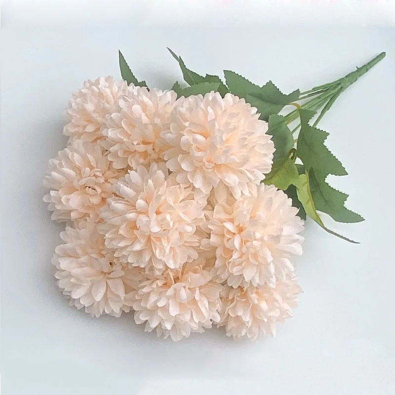 Artificial Flower Bouquet Chrysanthemum Wedding Home Christmas Bride Bouquet Craft Scrapbooking Wreath Props Table Party Decor