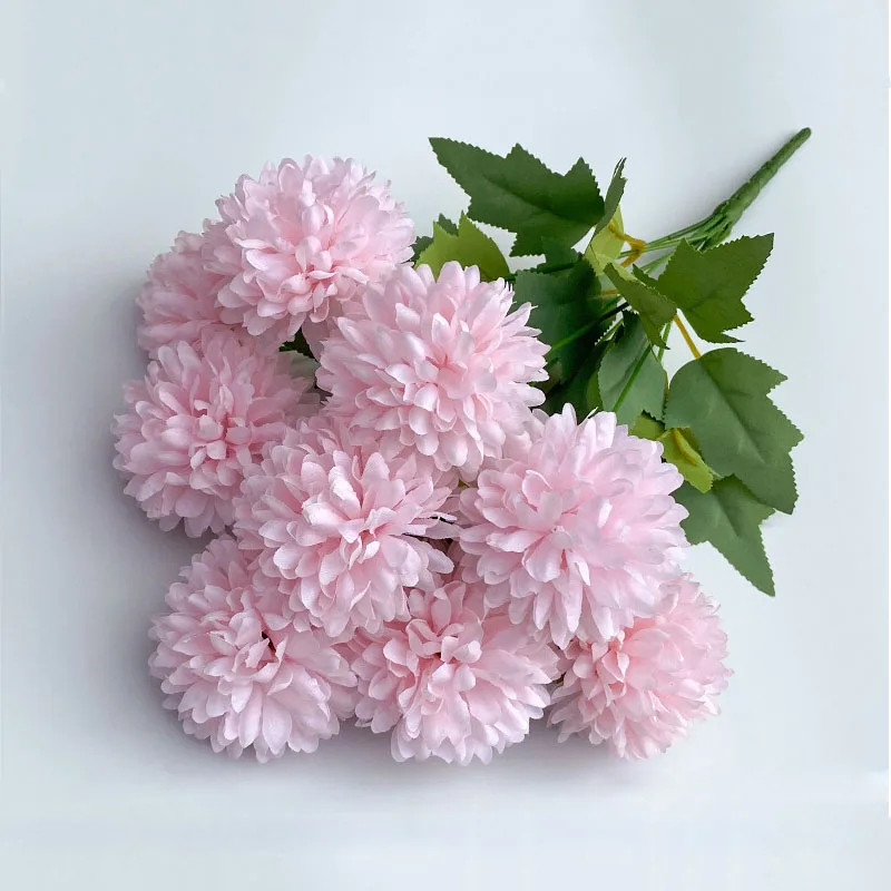 Artificial Flower Bouquet Chrysanthemum Wedding Home Christmas Bride Bouquet Craft Scrapbooking Wreath Props Table Party Decor