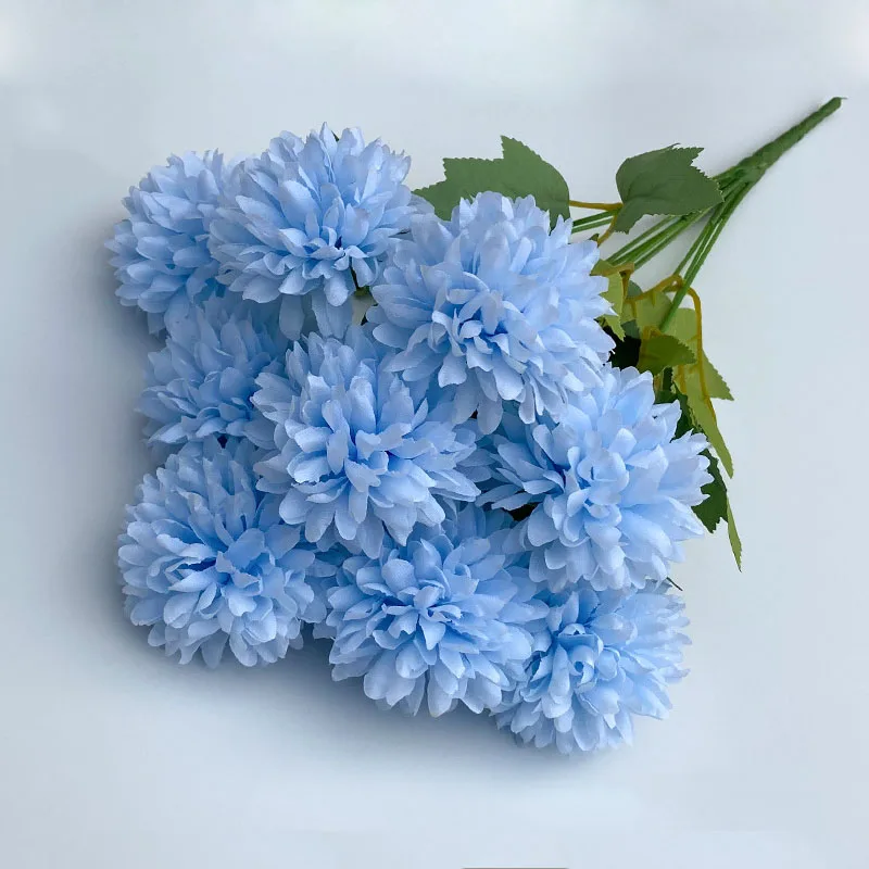 Artificial Flower Bouquet Chrysanthemum Wedding Home Christmas Bride Bouquet Craft Scrapbooking Wreath Props Table Party Decor