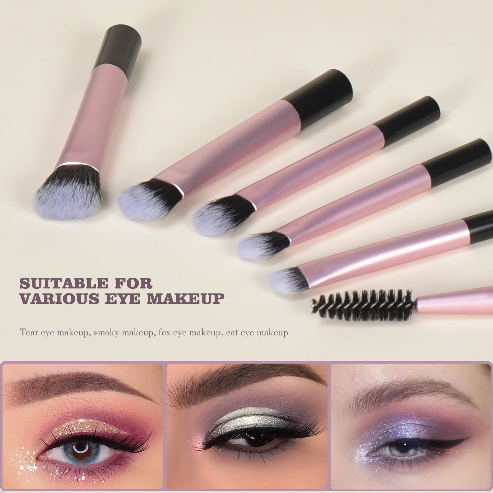 10 color Mini makeup brush Travel portable Makeup Tool Makeup Puff - Palm Brush Professional Makeup tool set Christmas gift