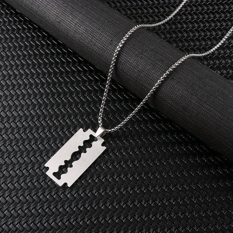 Titanium Steel Personalized Fashion Pendant Necklace Hip-Hop Punk Trend Collarbone Chain Party New Year Christmas Birthday Gift