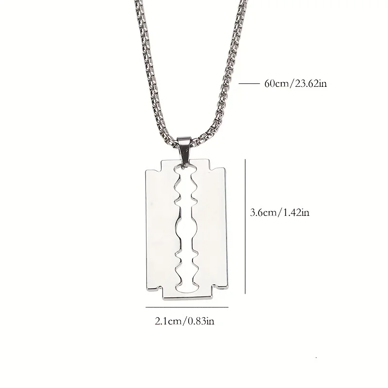 Titanium Steel Personalized Fashion Pendant Necklace Hip-Hop Punk Trend Collarbone Chain Party New Year Christmas Birthday Gift