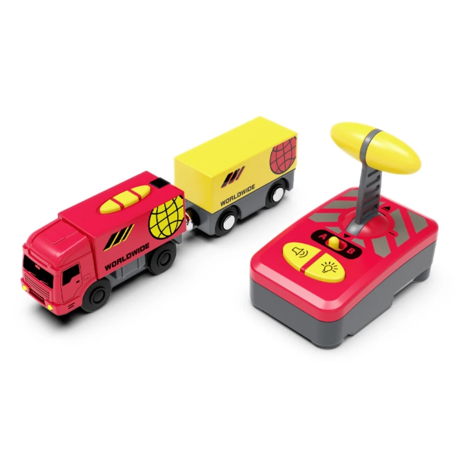 Magnetic Slot Diecast Car RC Electric Train Track Sets Fit for All Wood Railway Track Accessories Christmas Gift for Children