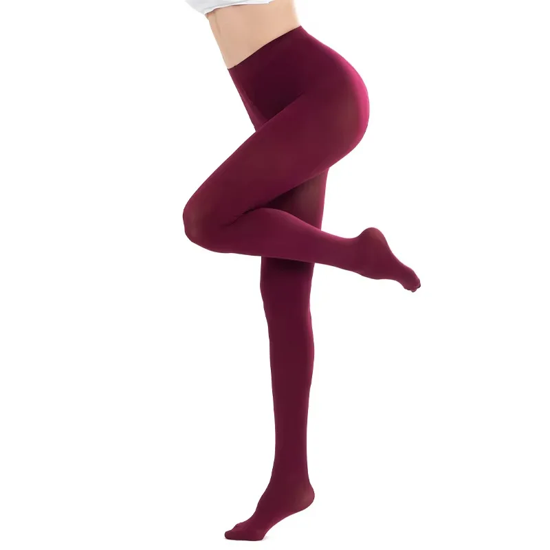 Plus Size Women Sexy Long Stockings Candy Color Velvet Pantyhose Halloween Christmas Socks Party Solid Color Jumpsuit Stockings#