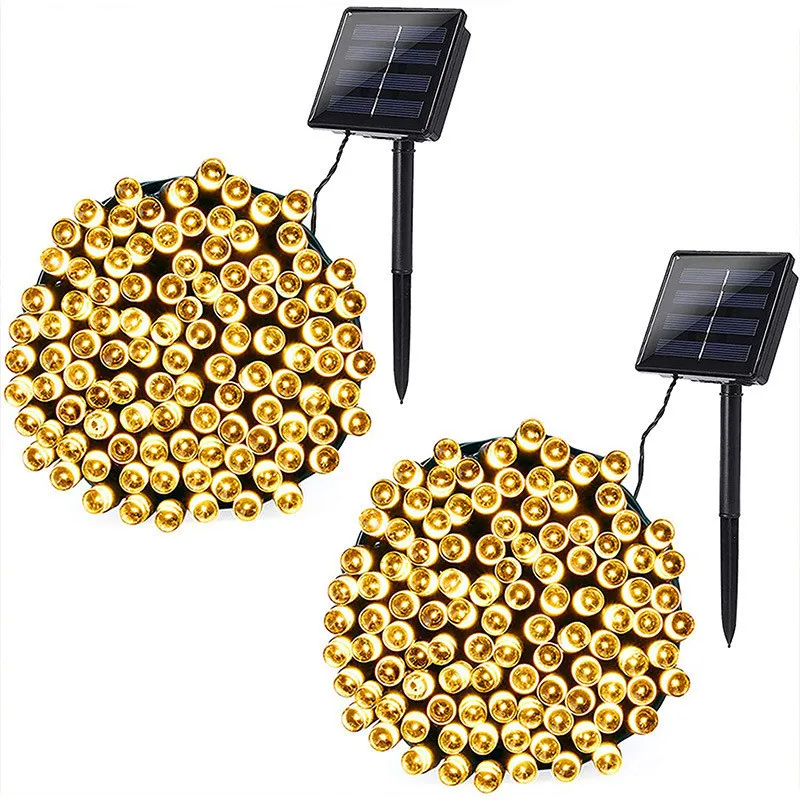 Solar String Fairy Light LED Waterproof Outdoor 5M/12M/22M Garland Street Lamp Festoon Christmas Party For Garden Decor