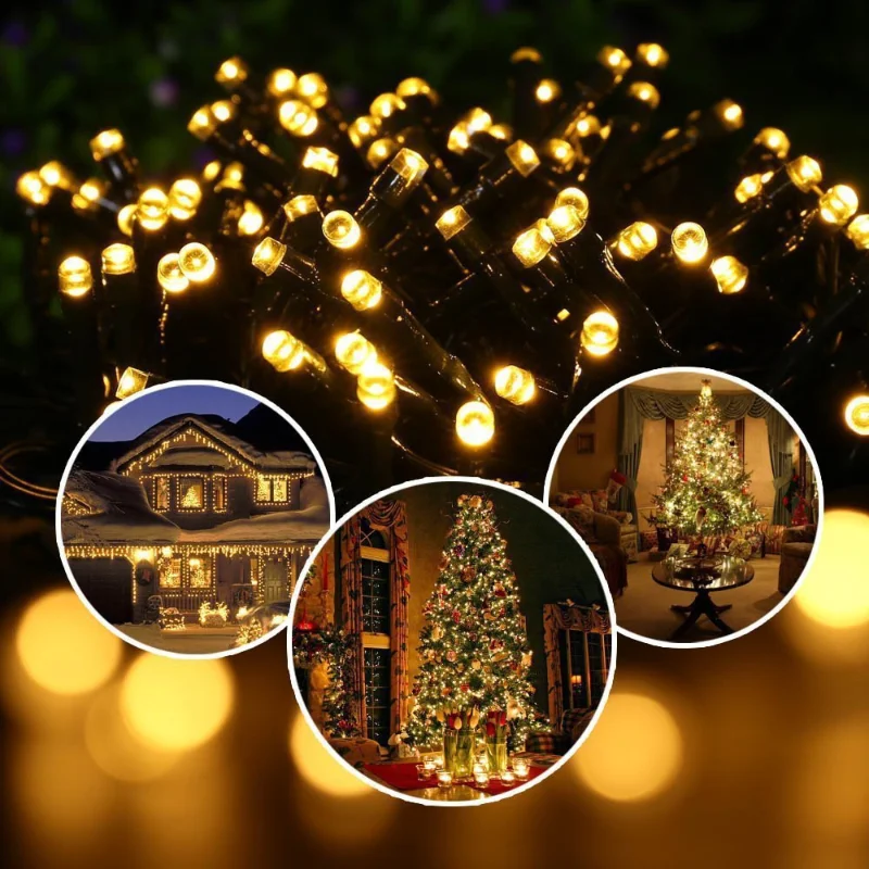 Solar String Fairy Light LED Waterproof Outdoor 5M/12M/22M Garland Street Lamp Festoon Christmas Party For Garden Decor