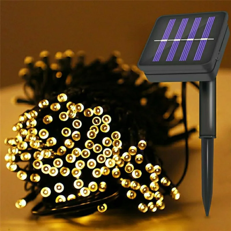 Solar String Fairy Light LED Waterproof Outdoor 5M/12M/22M Garland Street Lamp Festoon Christmas Party For Garden Decor