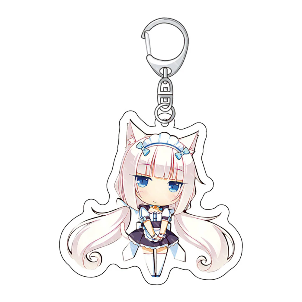 6CM Anime Nekopara Acrylic Keychain Model Cosplay Characters Ornament Accessories Goods Christmas Collection Gifts