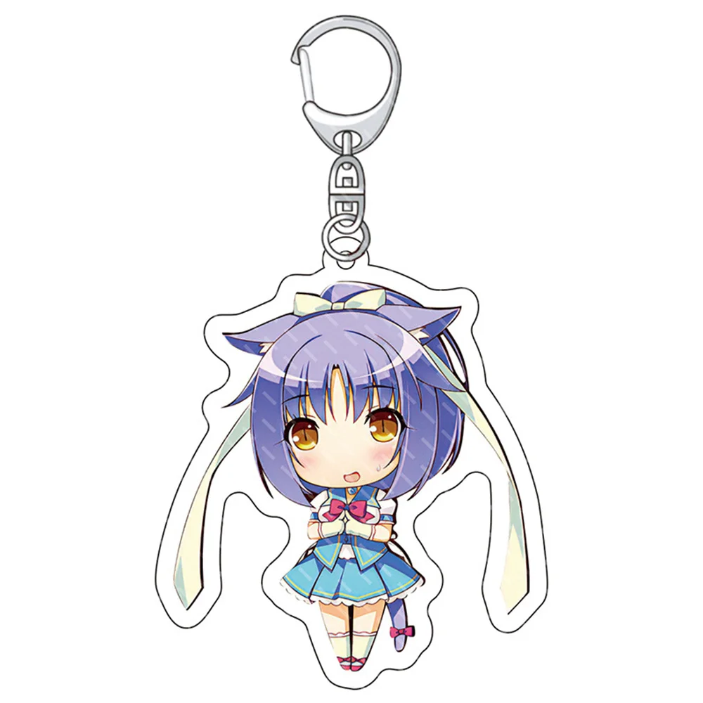 6CM Anime Nekopara Acrylic Keychain Model Cosplay Characters Ornament Accessories Goods Christmas Collection Gifts