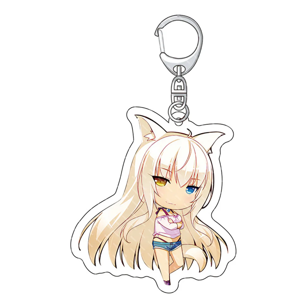 6CM Anime Nekopara Acrylic Keychain Model Cosplay Characters Ornament Accessories Goods Christmas Collection Gifts