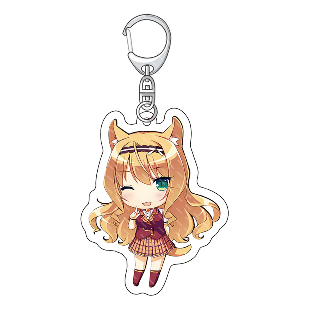 6CM Anime Nekopara Acrylic Keychain Model Cosplay Characters Ornament Accessories Goods Christmas Collection Gifts