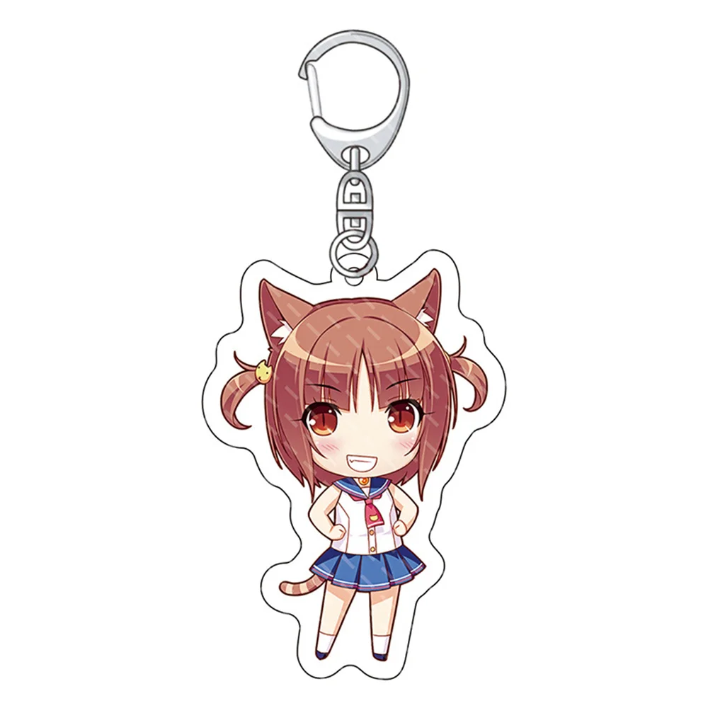 6CM Anime Nekopara Acrylic Keychain Model Cosplay Characters Ornament Accessories Goods Christmas Collection Gifts